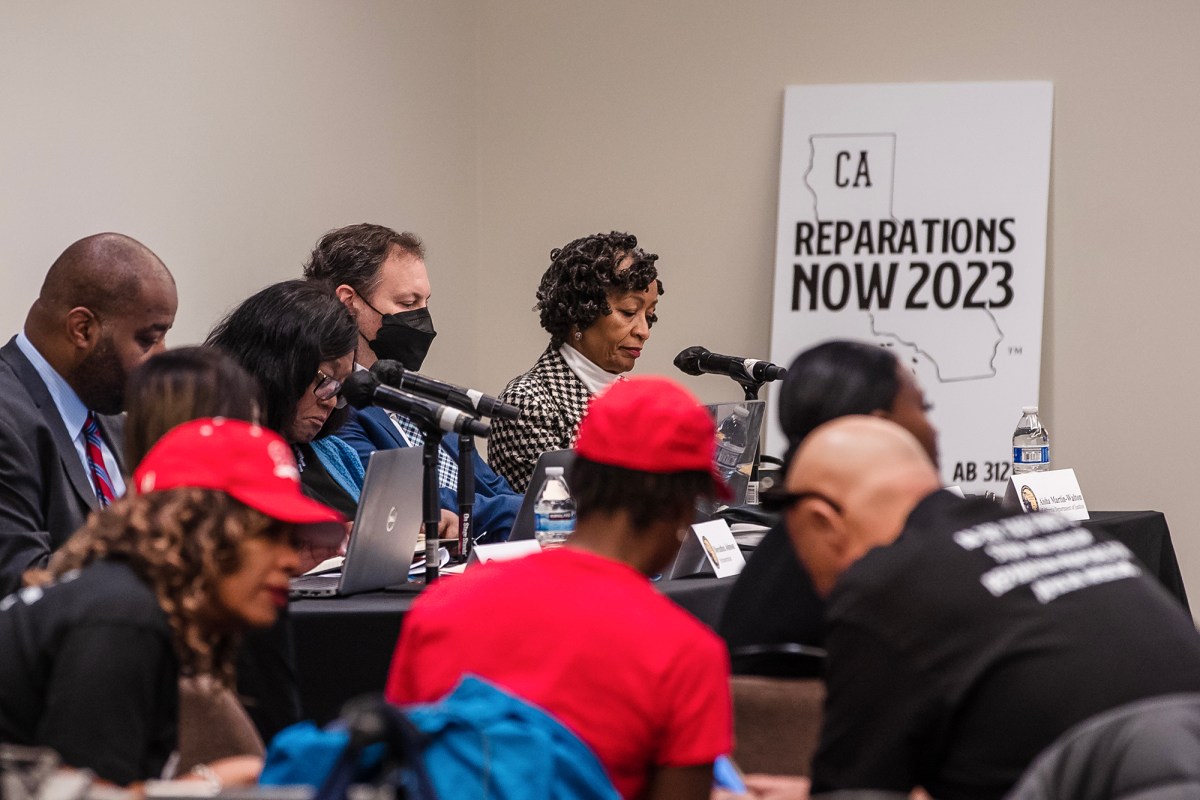 A Reparations Task Force Meeting at San Diego State on Jan. 28, 2023. Photo by Ariana Drehsler, CalMatters