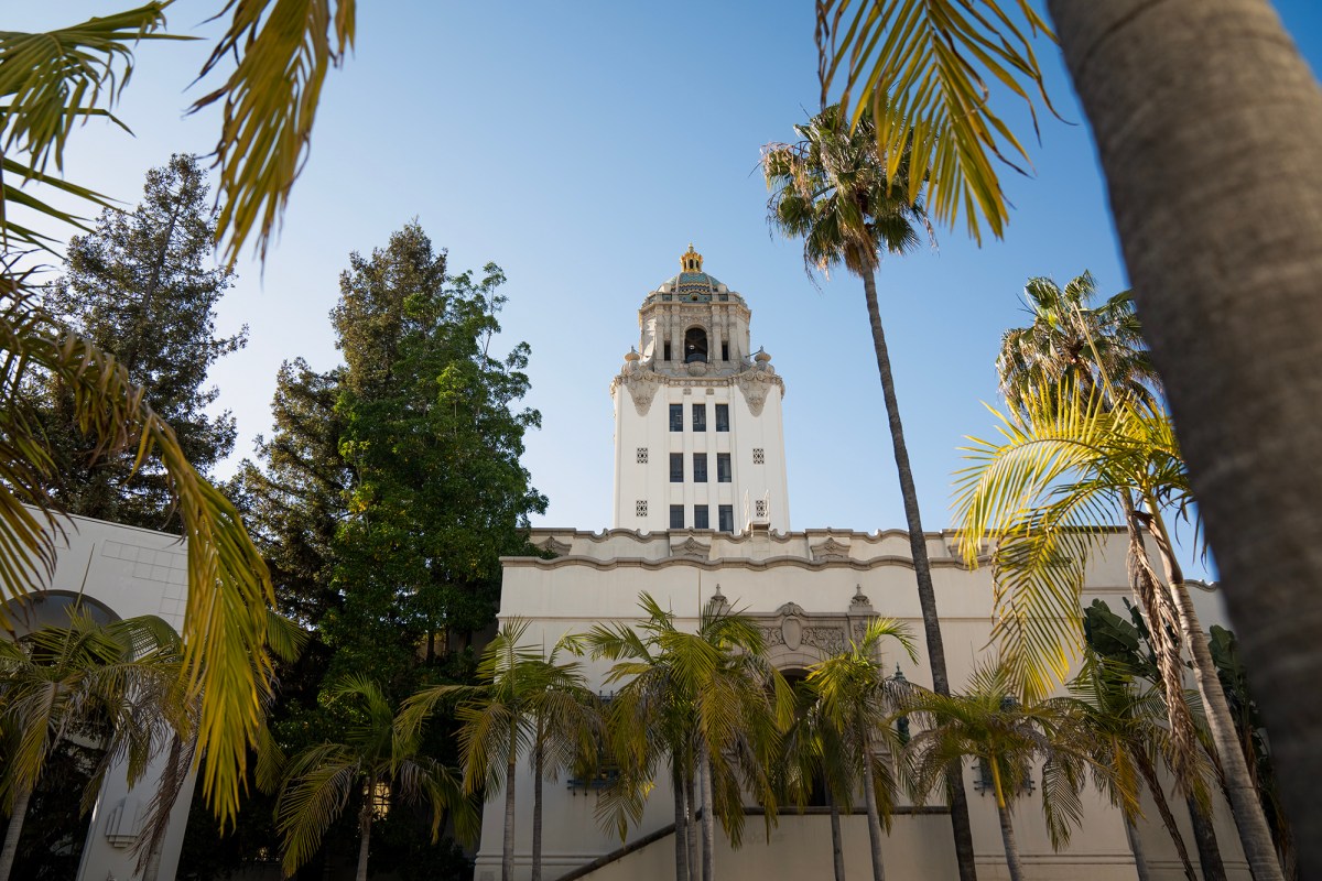 Beverly Hills City Hall, on April 16, 2024. Photo by Jules Hotz for CalMatters