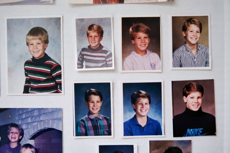 Class photos of Adam Joseph Collier from ages 5 to 10. Photo courtesy of Susan Otteles