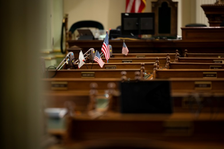 The Assembly floor at the state Capitol on May 31, 2022. Photo by Miguel Gutierrez Jr., CalMatters