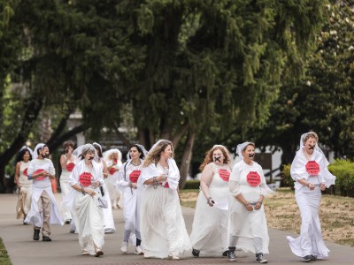 Forced and child marriage survivors arrive at a protest, organized to support a ban on child marriage, at the state Capitol in Sacramento on June 22, 2023. Photo by Rahul Lal, CalMatters