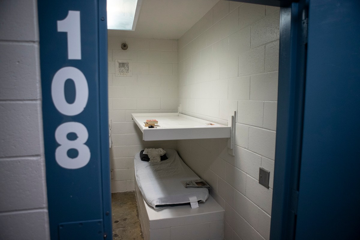 An inmate's cell in the inmate housing unit at the Tulare County Adult Pre-Trial Facility on Sept. 18, 2023. In 2022, Tulare County had eight inmate deaths in their facility, the deadliest year in the jail’s history. Photo by Larry Valenzuela, CalMatters/CatchLight Local