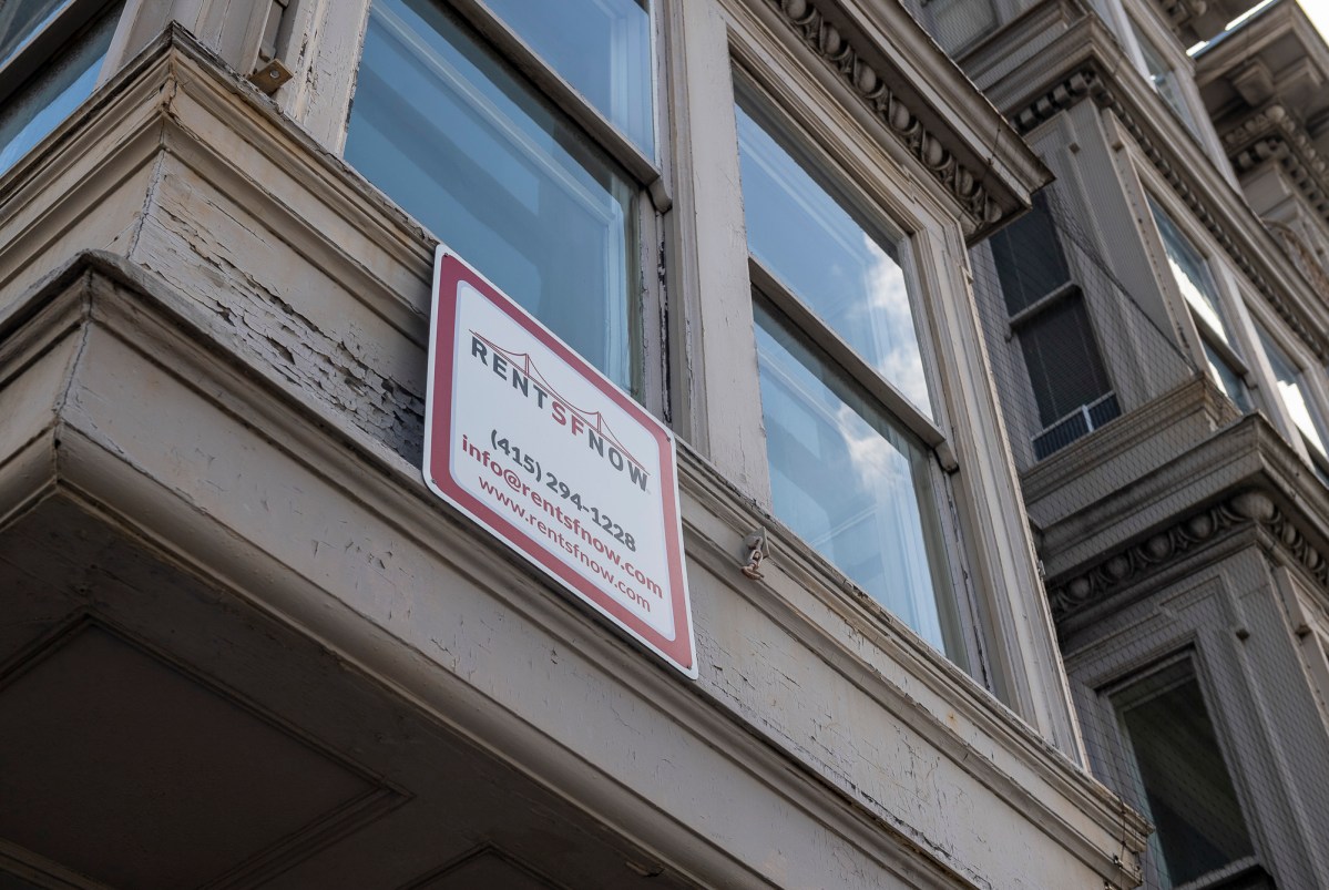 A Rent SF Now sign in San Francisco on Tuesday, March 9, 2021. Photo by David Rodriguez, The Salinas Californian